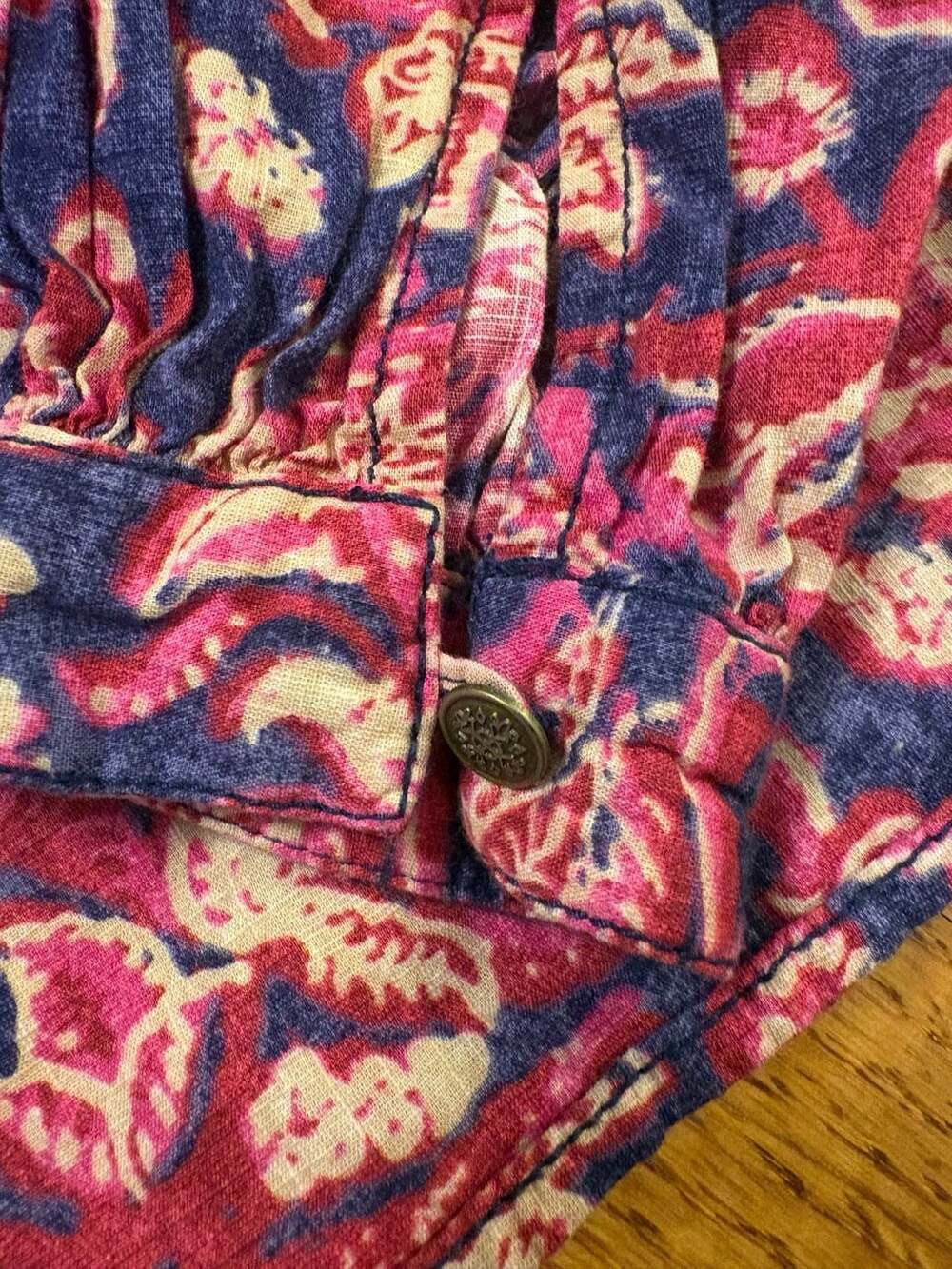 Anthropologie Pilcro Lucille Floral Peasant Blouse - Picture 8 of 11